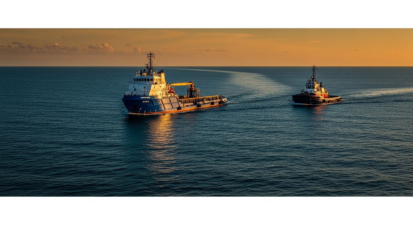 Ocean Marine vessels at sea